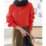 レッド | Wジップショート丈リブニットトップス［C6933］ | KOBE LETTUCE