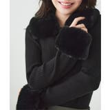 ブラック | マルチwayファー取り外しOKジップニットトップス［C7186］ | KOBE LETTUCE