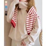 ボートネックorタートルネックもっちりニットチュニック［C7193］ | KOBE LETTUCE | 詳細画像1 