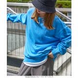 ブルー | ボートネックorタートルネックもっちりニットチュニック［C7193］ | KOBE LETTUCE