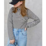 エクリュ×ブラック | テレコリブロングスリーブトップス［C7314］ | KOBE LETTUCE