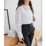 オフホワイト | オーガンジーブラウス［C7318］ | KOBE LETTUCE