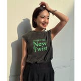 ノースリグレー×グリーン | [ 春名亜美さんコラボ ]選べるロゴプリントカットソー［C7359］ | KOBE LETTUCE