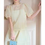 クリーム | シアーダンボールパフスリーブブラウス［C7365］ | KOBE LETTUCE