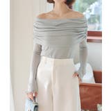 グレー | オフショルシアートップス［C7367］ | KOBE LETTUCE