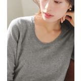 杢グレー | [ M L XL 選べるネック ] メルティシンプルニット［C7396］ | KOBE LETTUCE