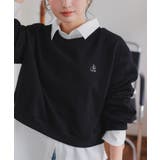 ブラック | [ Petitle / プチレ ] 胸元刺繍ベーシックスウェット［C7421］ | KOBE LETTUCE