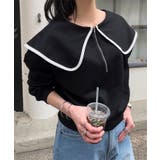 ブラック | ラウンドカラークロップドスウェットトップス［C7470］ | KOBE LETTUCE