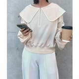 エクリュ | ラウンドカラークロップドスウェットトップス［C7470］ | KOBE LETTUCE