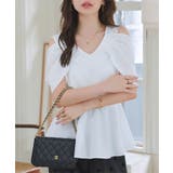 オフホワイト | オープンシ ョルダー ブラウス 夏 夏服 上品 レディース ［C7493］ | KOBE LETTUCE
