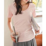ピンク | 深UネックTシャツ［C7518］ | KOBE LETTUCE