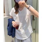 オフホワイト | 汗じみ防止 UVカット ポケット付きVネックTシャツ | KOBE LETTUCE