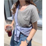 杢グレー | 汗じみ防止 UVカット ポケット付きVネックTシャツ | KOBE LETTUCE