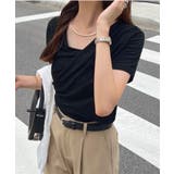 ブラック | ドレープTシャツ［C7597］ | KOBE LETTUCE