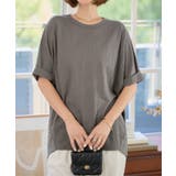 チャコール | 接触冷感チュニックTシャツ 接触冷感 tシャツ | KOBE LETTUCE