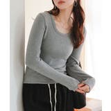 グレー | 深UネックロンT 深Uネック ロンT | KOBE LETTUCE