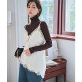 アイボリー | サテンレースキャミソール［C7751］ サテンレースキャミソール レディース | KOBE LETTUCE