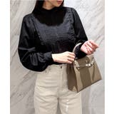 ブラック | [ 岡部あゆみさんコラボ ]選べる2タイプフリルデザインブラウス［C7772］ | KOBE LETTUCE