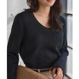 ブラック | 深Uネック裏起毛リブニット 深Uネック リブニット | KOBE LETTUCE