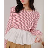 オフ×レッド | ペプラム切替バルーンコットンロンT［C7801］ ペプラムトップス ロンt | KOBE LETTUCE