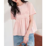 ピンク | ペプラムTシャツ［C7908］ ペプラム 半袖 | KOBE LETTUCE
