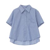 ブルー | デニム風シアーボックスシャツ［C7931］ デニム風 シアーシャツ | KOBE LETTUCE