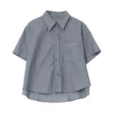 ネイビー | デニム風シアーボックスシャツ［C7931］ デニム風 シアーシャツ | KOBE LETTUCE