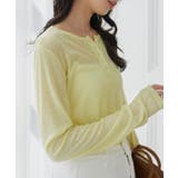 イエロー×ドット | ヘンリーネックシアーカットソー［C7933］ ヘンリーネック シアートップス | KOBE LETTUCE
