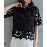 ブラック | 総レースシャツブラウス［C7987］ 総レースシャツブラウス レース | KOBE LETTUCE