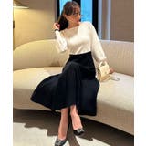 オフ×ブラック | 選べるタイプ フレアニットワンピースニットワンピ ワンピース | KOBE LETTUCE