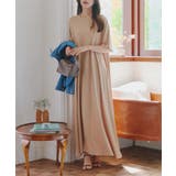 ベージュ | 接触冷感 × シワ防止加工付きカットソーワンピースゆったり | KOBE LETTUCE