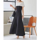 ブラック×オフ | マルチway フィット＆フレアオフショルニットワンピース［E3410］ | KOBE LETTUCE