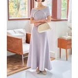 ラベンダー | マルチway フィット＆フレアオフショルニットワンピース［E3410］ | KOBE LETTUCE