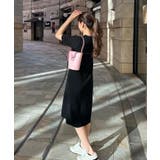 ブラック | リップルボーダーポロカラーニットワンピース | KOBE LETTUCE