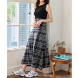 ブラックチェック | ノースリーブニットワンピース［E3481］ | KOBE LETTUCE