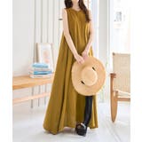 カーキブラウン | 汗じみ防止 UVカット カップ付きノースリーブワンピース | KOBE LETTUCE