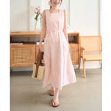 ピンク | シュシュ付き スクエアネックロングワンピース［E3525］セット ワンピース | KOBE LETTUCE