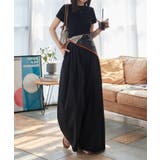 ブラック | スカーフ×Tシャツ×タックパンツセット［E3531］ | KOBE LETTUCE