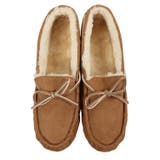 スエードキャメル | リボン紐ファーモカシン［H548］ | KOBE LETTUCE