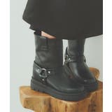 ブラック | インソールショートバイカーブーツ［I2639］ | KOBE LETTUCE