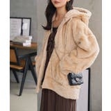 ベージュ | ファーフリースジップアップフーディー［K1383］ ファー フリース | KOBE LETTUCE