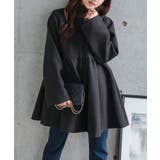 ウールブラック | ボリュームペプラムコート ボリューム ペプラムコート | KOBE LETTUCE