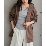 ブラウン | ストライプ柄テーラードジャケット［K1432］ テーラードジャケット ストライプ | KOBE LETTUCE