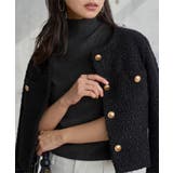 ブラック | ブークレショート丈ジャケット［K1440］ ショート丈 ジャケット | KOBE LETTUCE