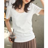 オフホワイト | 深UネックTシャツ［C7518］ | KOBE LETTUCE