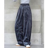 チャコール | バレルレッグベロアカーブパンツ［M4138］ | KOBE LETTUCE