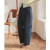 インディゴ | サイドフリンジラインデニムパンツ | KOBE LETTUCE