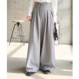 グレー | ハイウエストタックワイドパンツ［M4181］ | KOBE LETTUCE