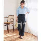 インディゴ | [ Petitle / プチレ ] クラッシュデニムパンツ［M4187］ | KOBE LETTUCE