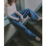 ブルー | ツイードデニムワイドパンツ［M4188］ | KOBE LETTUCE